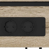 Bedside Cabinet Sonoma Oak 41 x 28 x 76 cm Engineered Wood 859576