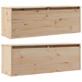Wall Cabinets 2 pcs 100x30x35 cm Solid Wood Pine 813466