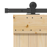 Sliding Door with Hardware Set 85x210 cm Solid Wood Pine 3332762