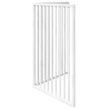 Dog Gate Foldable 2 Panels White 160 cm Poplar Wood 352186