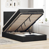 Ottoman Bed with Mattresses Black 120x200cm Velvet 3313393