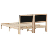 Bed Frame with Headboard Brown 160 x 200 cm Solid Pine Wood 3394408