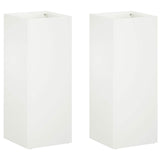 Garden Planter 2 pcs White 20 x 20 x 50 cm Cold-rolled Steel 8005305