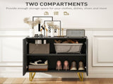 Modern Luxe High Gloss Sideboard, with Hairpin Legs - Black T3398P377928