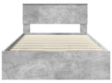 Bed Frame with Drawer Concrete Grey 90 x 190 cm Engineer Wood 3410752