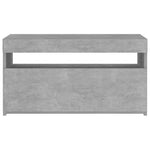 TV Cabinet with LED Lights Concrete Grey 75x35x40 cm 804399