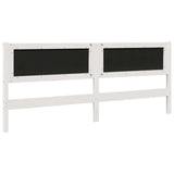 Upholstered Headboard White 200 cm Solid Pine Wood 879048