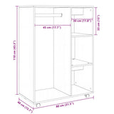 Wardrobe Black 80x40x110 cm Engineered Wood 808514