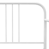 Sofa Bed Frame White Metal 200 x 90 cm mattress needed 324753