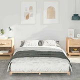 Bed Frame Brown 135 x 190 cm Solid Pine Wood 873079
