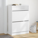 Shoe Cabinet with 2 Flip-Drawers White 80x34x116 cm 3214406