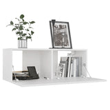 8 Piece TV Cabinet Set White Engineered Wood 3074459