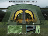 4 Man Tunnel Tent, Family Camping Tent with Porch, Bedroom and Living Area, Sewn in Groundsheet, T3398P349072