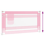 Toddler Safety Bed Rail Pink 160x25 cm Fabric 10203