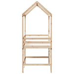 ZNTS Loft Bed with Ladder and Roof without Mattress 80x200 cm 3282152