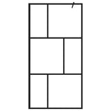 Walk-in Shower Wall with Tempered Glass Black 100x195 cm 149154