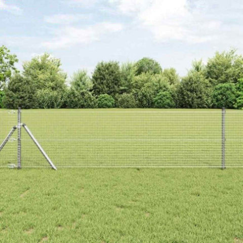 Welded Wire Fence Silver 0.8 x 100 m Steel 42004996