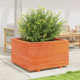 Garden Planter Wax Brown 80x80x49.5 cm Solid Wood Pine 3282531