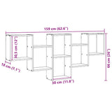 Wall Shelf Artisian Oak 159x18x66 cm Engineered Wood 853307