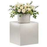 Plant Stand Silver 40 x 40 x 40 cm Steel 8012524