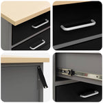 Work Cabinet with Drawer 2 pcs Black and Grey 100 x 55 x 85 cm 3321362
