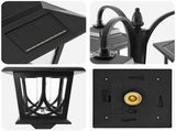 3-Head Lamp Post Black 16 x 16 x 187 cm Aluminum and ABS 42042695