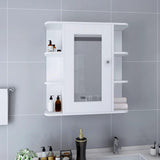 Bathroom Mirror Cabinet White 66x17x63 cm MDF 323601