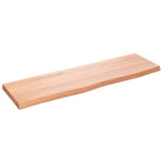 Bathroom Countertop Light Brown 100x30xcm Treated Solid Wood 3156126