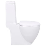 ZNTS Ceramic Toilet Back Water Flow White 240376