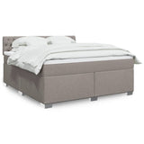 Box Spring Bed with Mattress Taupe 180x200 cm Fabric 3285978