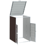 Wheelie Bin Storage for Single Bin Brown 72x81x115 cm Steel 4006174