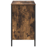Bathroom Basin Cabinet with Drawers Smoked Oak 60x34.5x60 cm 861884