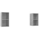 Wall-mounted TV Cabinets 2 pcs Concrete Grey Engineered Wood 3079848