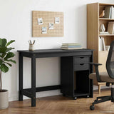 Desk Cabinet Set 2 pcs Grey Solid Pine Wood 3438777
