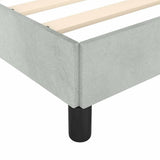Bed Frame without Mattress Light Grey 100x190 cm Twin Velvet 347000