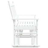 Glider Bench White 118x70x104.5 cm Solid Wood Poplar 4008868