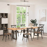 Dining Table Legs U-Shaped 3 pcs Natural Steel 70x cm Steel 4013203