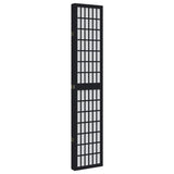 Room Divider 5 Panels Black Solid Wood Paulownia 358775