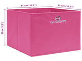 Storage Boxes 10 pcs Pink 32x32x32 cm Fabric 288347