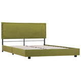 Bed Frame without Mattress Green Fabric 135x190 cm Double 281174