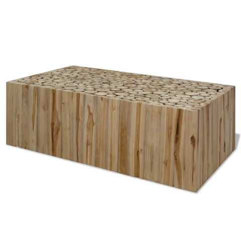 ZNTS Coffee Table Genuine Teak 90x50x30 cm 244556