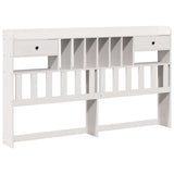 Bookcase Bed without Mattress White 180x200 cm Super King Solid Wood Pine 3322270
