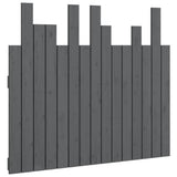 Wall Headboard Grey 95.5x3x80 cm Solid Wood Pine 824785