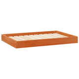 Dog Bed Wax Brown 92 x 64 x 9 cm Solid Pine Wood 867646