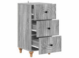 Drawer Cabinet Grey Sonoma 33 x 34.5 x 90 cm Engineered Wood 894161