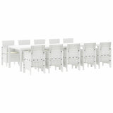 Garden Dining Set 11 pcs White Poly rattan and Steel 3378766