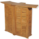 Folding Bar Table 155x53x105 cm Solid Teak Wood 43804