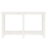Work Bench White 140x50x80 cm Solid Wood Pine 822507