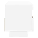 TV Cabinet with LED Lights White 100x35x40 cm 804454