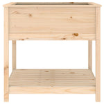 ZNTS Planter with Shelf 82.5x82.5x81 cm Solid Wood Pine 823794